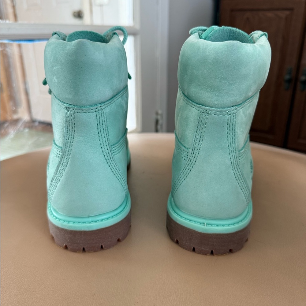 Timberland Women's Mint Turquoise Lace-Up Boots - Picture 4 of 6